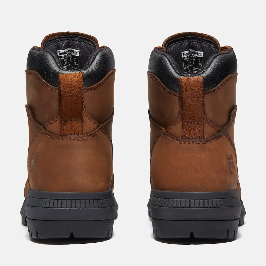 Timberland Men's Montauk 6" Steel Toe Waterproof Work Boot Medium Brown Full-Grain Style TB0A63MBEM4