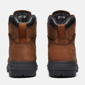 Timberland Men's Montauk 6" Steel Toe Waterproof Work Boot Medium Brown Full-Grain Style TB0A63MBEM4 - Image 5