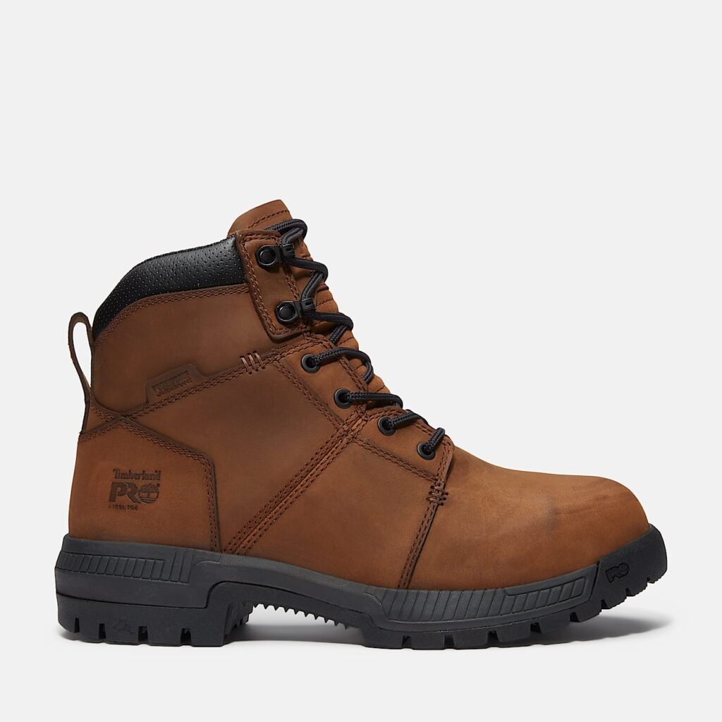 Timberland Men's Montauk 6" Steel Toe Waterproof Work Boot Medium Brown Full-Grain Style TB0A63MBEM4