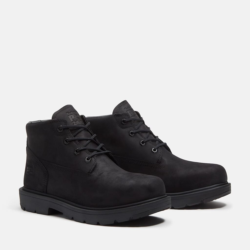 Timberland Men's Power Shift Slip-Resistant Chukka Boot Black Full-Grain Style TB0A41MGEPV