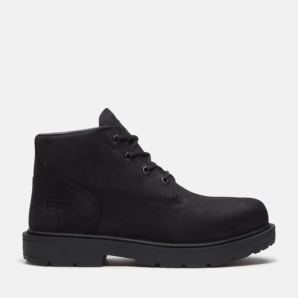 Timberland Men's Power Shift Slip-Resistant Chukka Boot Black Full-Grain Style TB0A41MGEPV