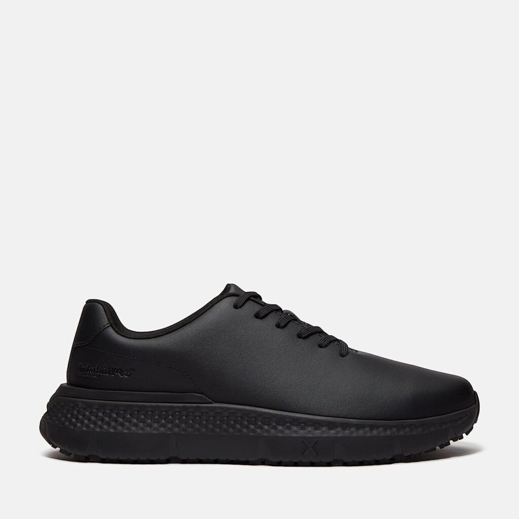 Timberland Men's Power Shift Slip-Resistant Hospitality Work Sneaker Black Leather Style TB0A67HYEK5