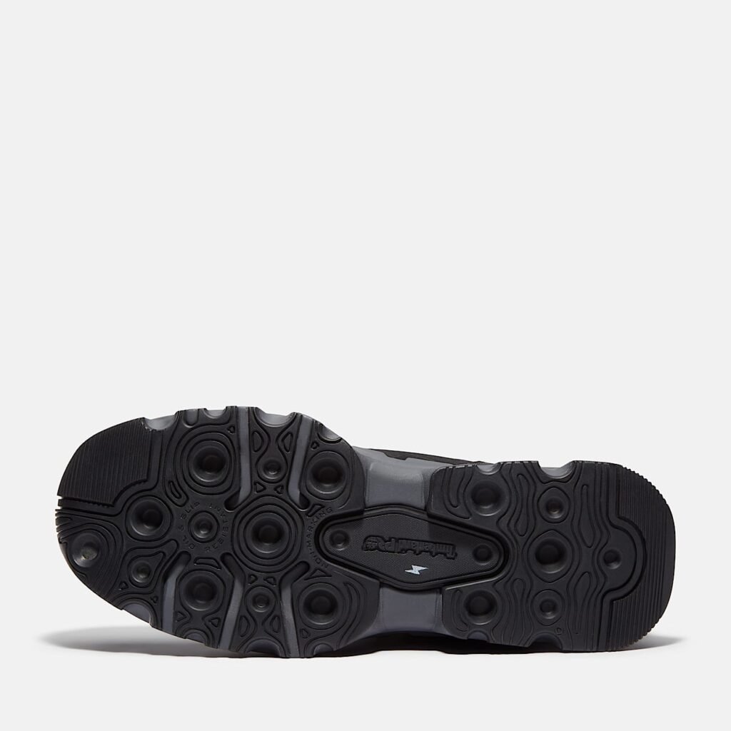 Timberland Men's Powertrain EV Mid Composite Toe SD10 Work Sneaker Blackout Leather/Synthetic Style TB0A63K3V96