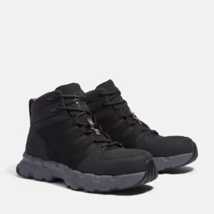 Timberland Men's Powertrain EV Mid Composite Toe SD10 Work Sneaker Blackout Leather/Synthetic Style TB0A63K3V96 - Image 4