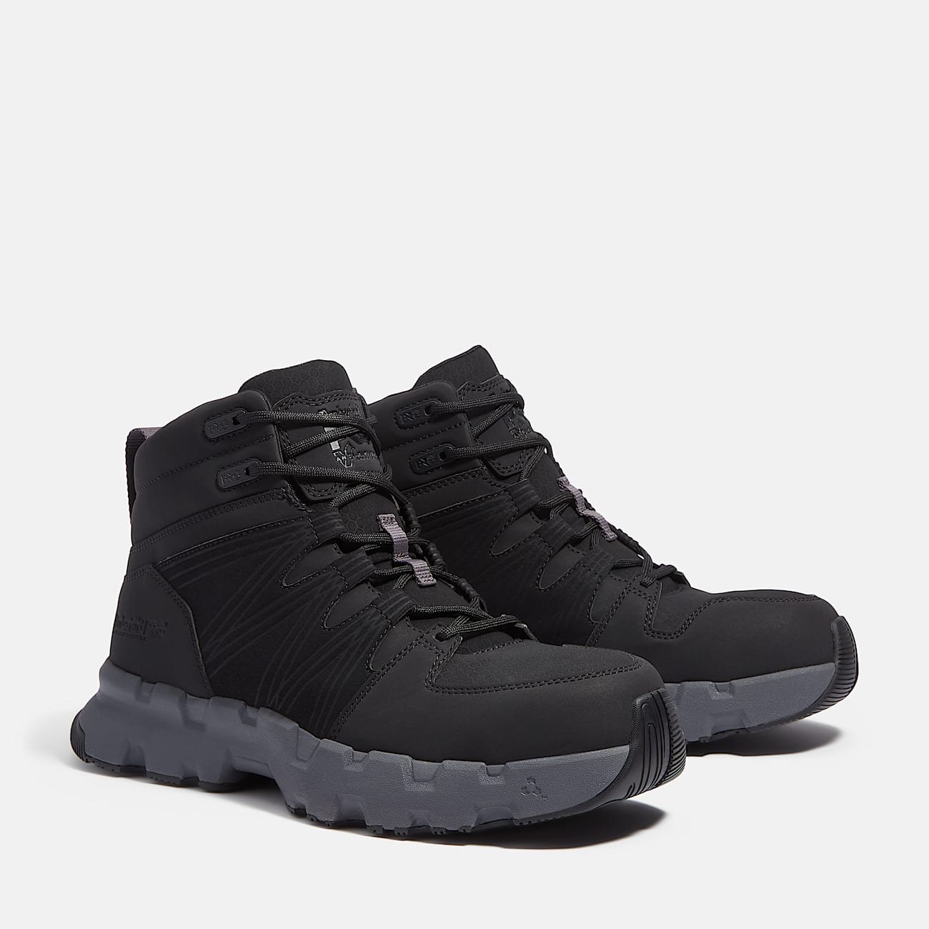 Timberland Men's Powertrain EV Mid Composite Toe SD10 Work Sneaker Blackout Leather/Synthetic Style TB0A63K3V96 - Image 4
