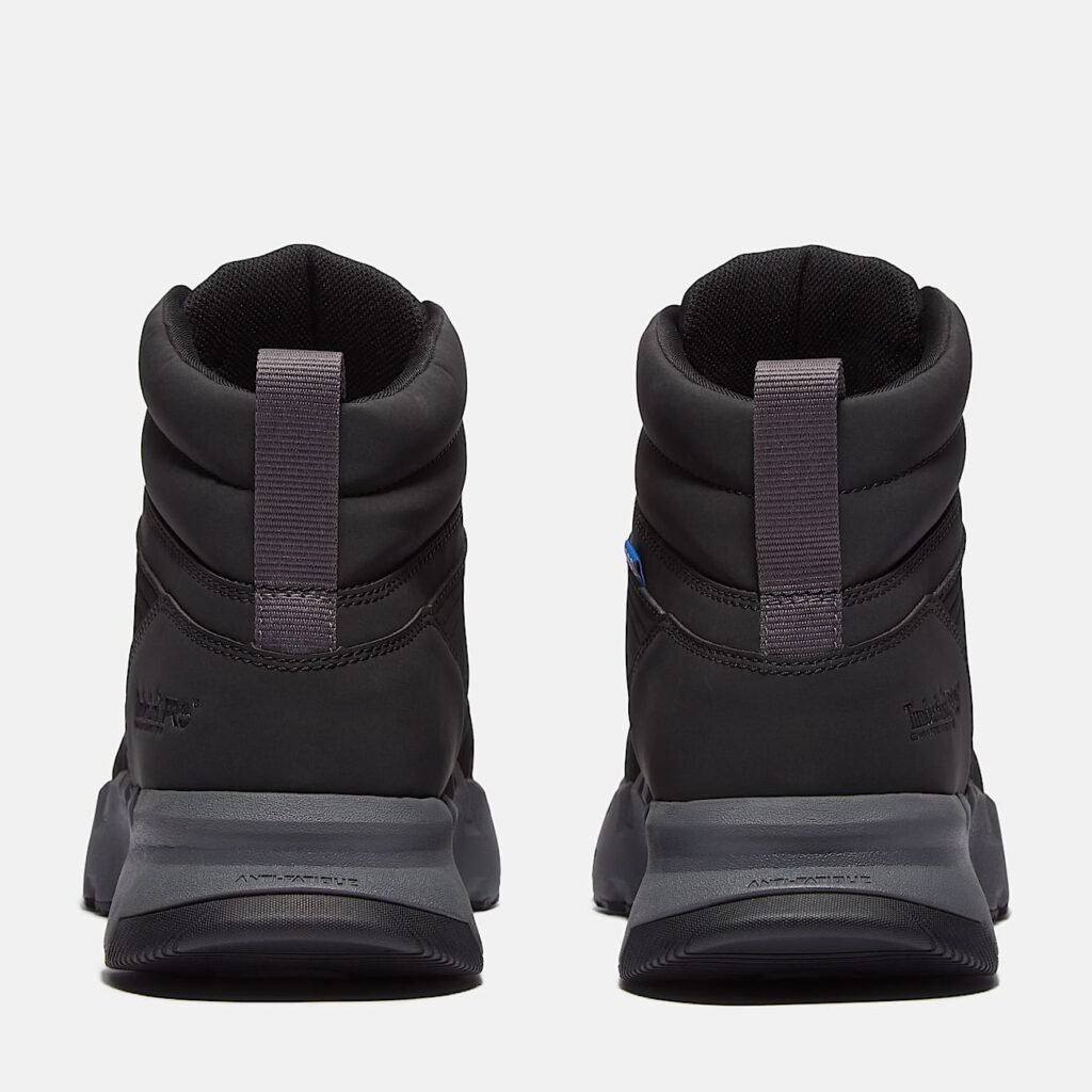 Timberland Men's Powertrain EV Mid Composite Toe SD10 Work Sneaker Blackout Leather/Synthetic Style TB0A63K3V96