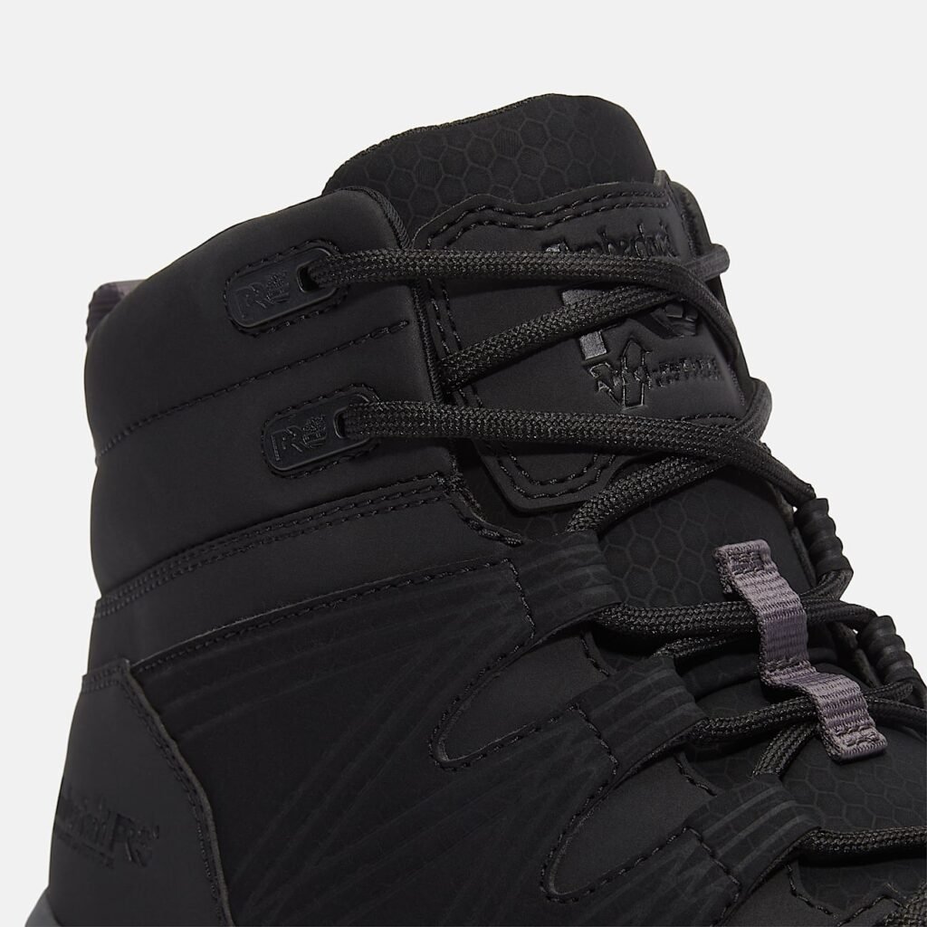 Timberland Men's Powertrain EV Mid Composite Toe SD10 Work Sneaker Blackout Leather/Synthetic Style TB0A63K3V96