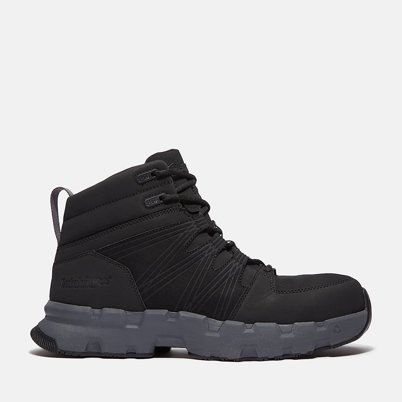 Timberland Men's Powertrain EV Mid Composite Toe SD10 Work Sneaker Blackout Leather/Synthetic Style TB0A63K3V96 - Image 1