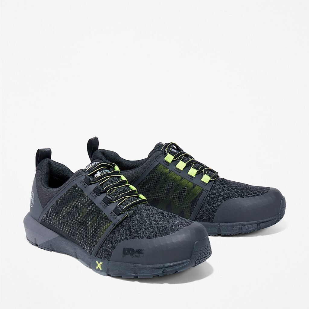 Timberland Men's Radius Composite Toe Work Sneaker Black Hi-Vis Style TB1A27X5001