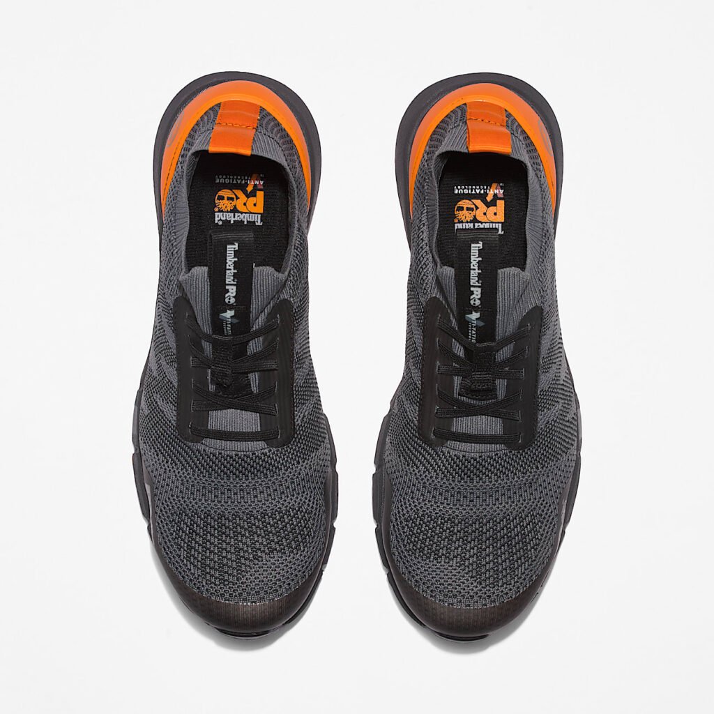Timberland Men's Radius Composite Toe Work Sneaker Grey/Orange Style TB0A2B6X065