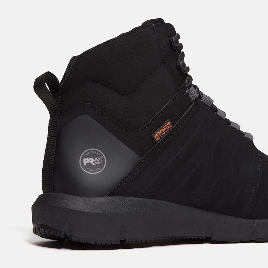 Timberland Men's Radius Mid Met Guard Composite Toe Work Sneaker Black/Grey Style TB0A636KEEM