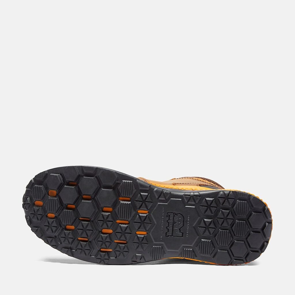 Timberland Men's Reaxion Composite Toe Waterproof Work Sneaker Brown/Orange Style TB1A1ZR1214