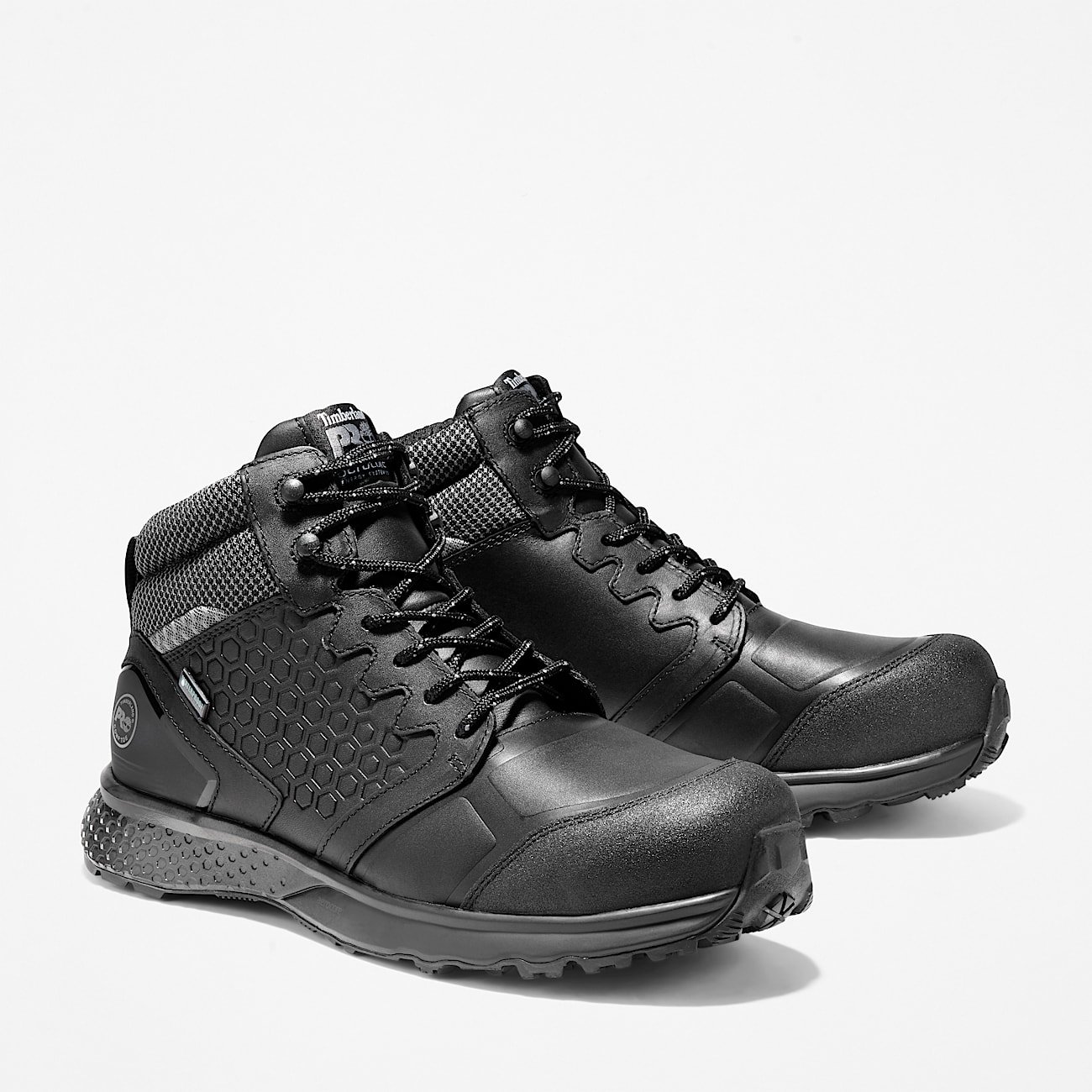 Timberland Men's Reaxion Composite Toe Waterproof Work Sneaker Black/Grey Style TB1A1ZC9001 - Image 4