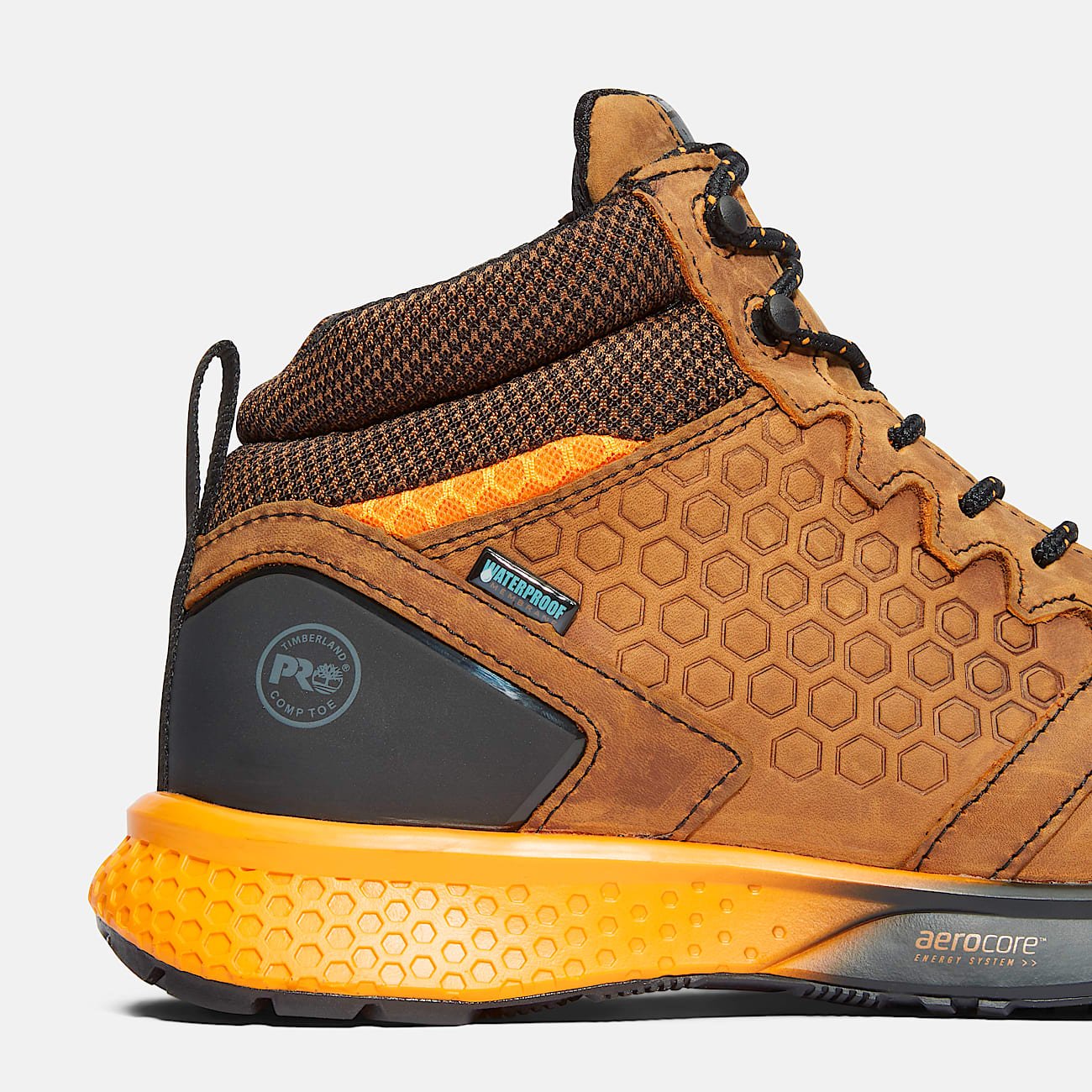 Timberland Men's Reaxion Composite Toe Waterproof Work Sneaker Brown/Orange Style TB1A1ZR1214 - Image 7