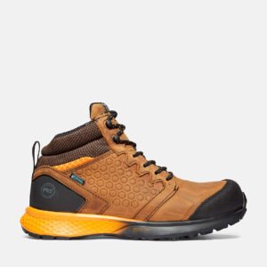 Timberland Men's Reaxion Composite Toe Waterproof Work Sneaker Brown/Orange Style TB1A1ZR1214 - Image 1