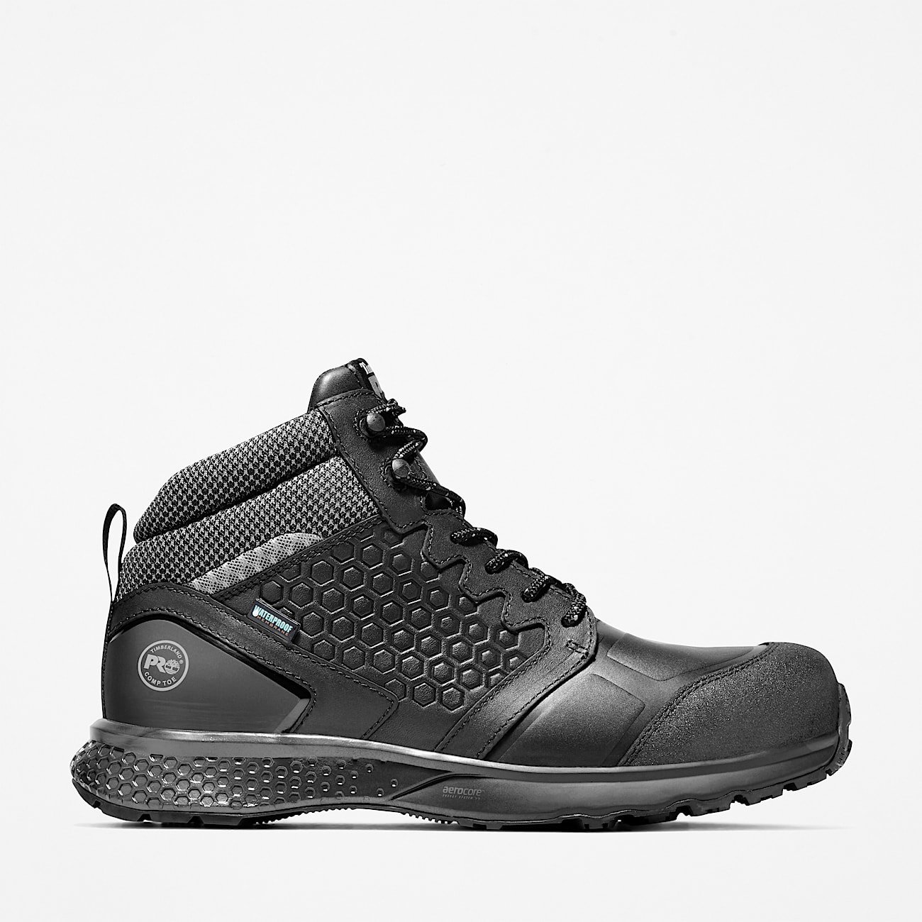 Timberland Men's Reaxion Composite Toe Waterproof Work Sneaker Black/Grey Style TB1A1ZC9001 - Image 1