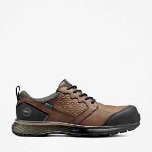 Timberland Men's Reaxion Composite Toe Waterproof Work Sneaker Brown/Green Style TB1A21PN214 - Image 1