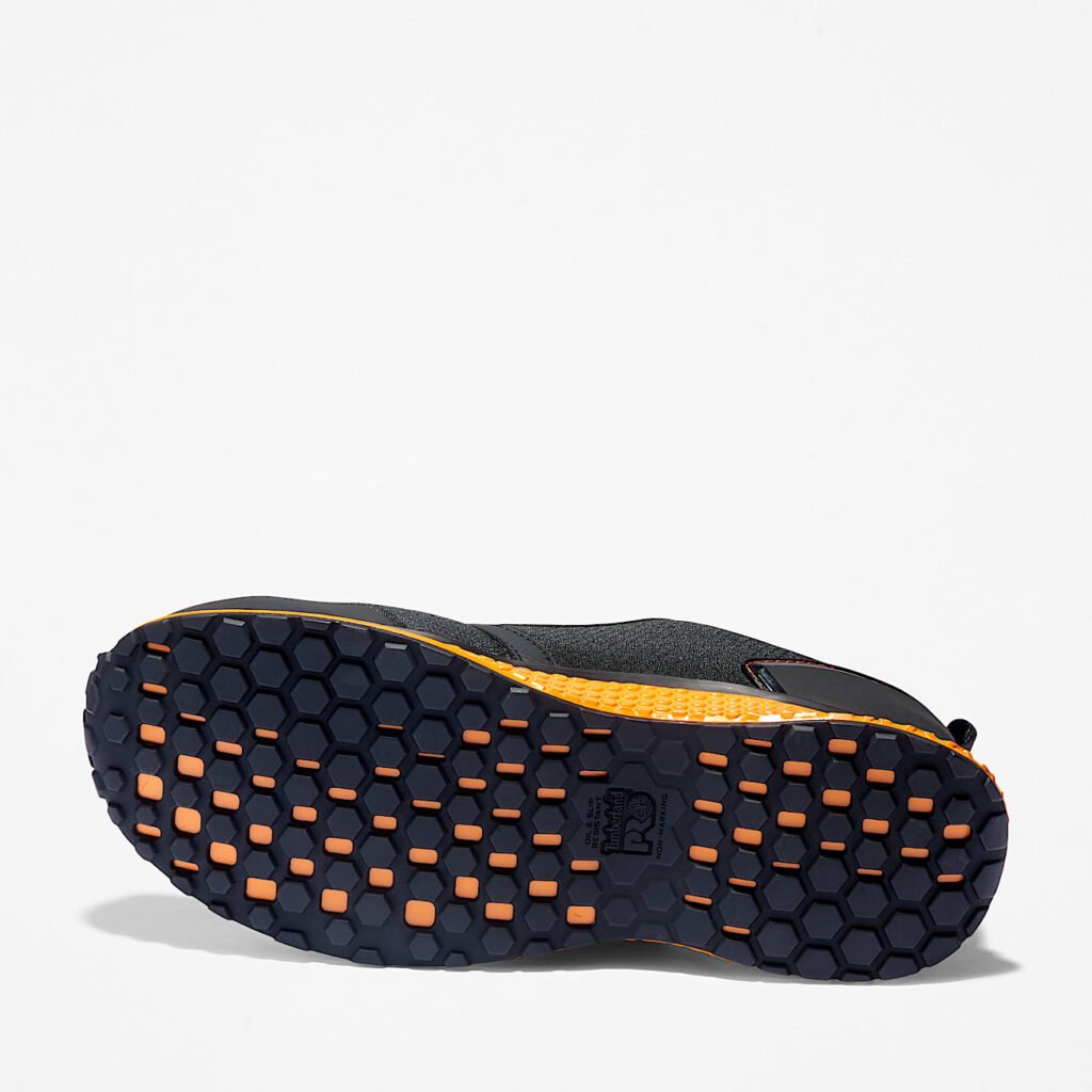 Timberland Men's Reaxion Composite Toe Work Sneaker Black/Orange Style TB1A2123001
