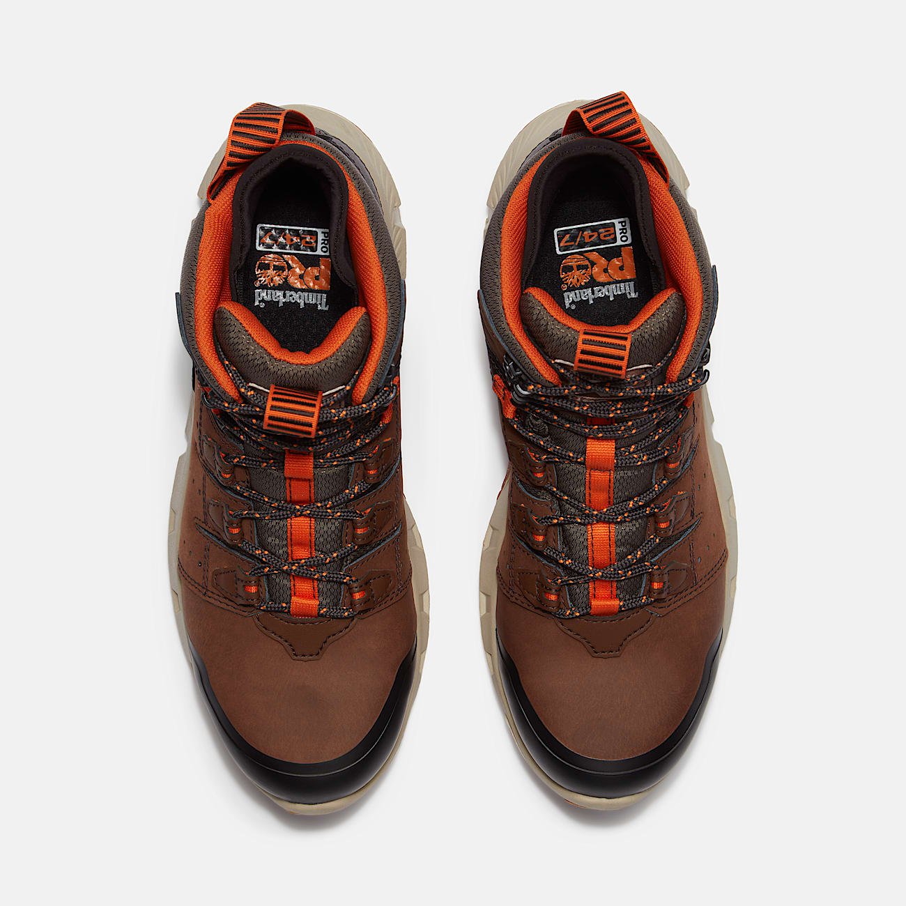 Timberland Men's Tempe 6" Alloy Toe Waterproof Work Boot Medium Brown Leather Style TB0A67G3EPB - Image 2