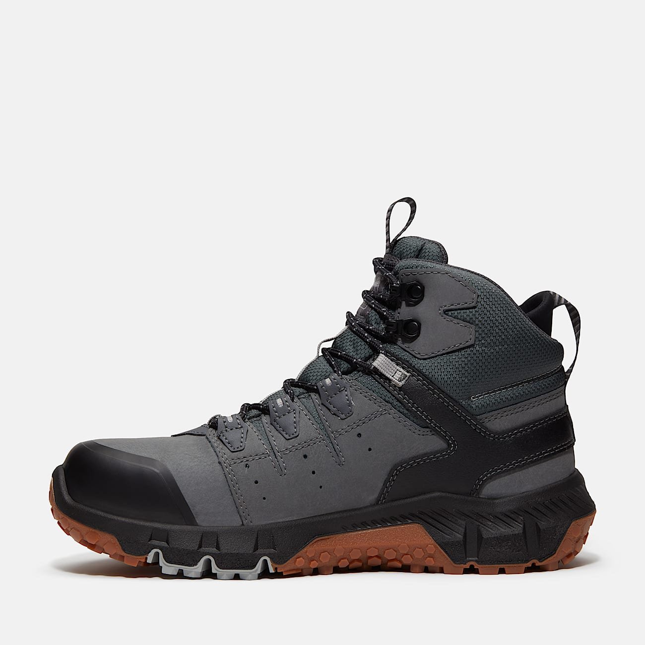 Timberland Men's Tempe 6" Alloy Toe Waterproof Work Boot Medium Grey Leather Style TB0A67G3EJO - Image 6