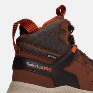Timberland Men's Tempe 6" Alloy Toe Waterproof Work Boot Medium Brown Leather Style TB0A67G3EPB - Image 7