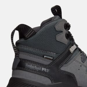 Timberland Men's Tempe 6" Alloy Toe Waterproof Work Boot Medium Grey Leather Style TB0A67G3EJO - Image 7