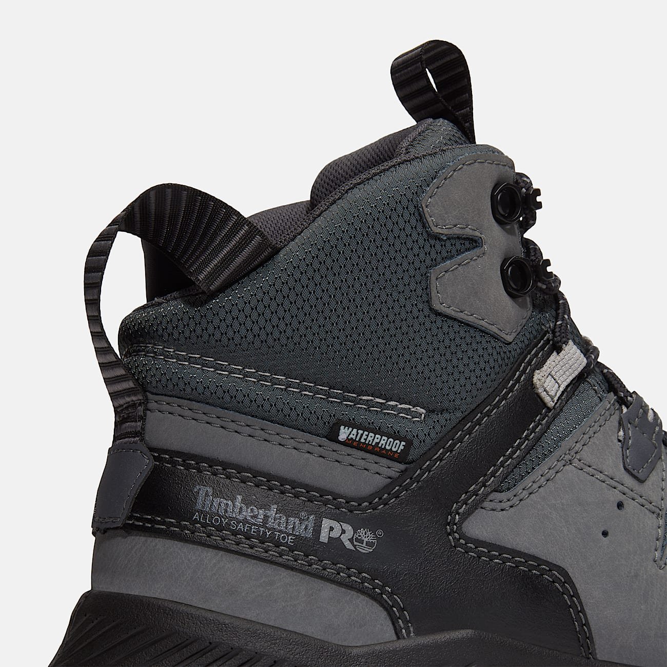 Timberland Men's Tempe 6" Alloy Toe Waterproof Work Boot Medium Grey Leather Style TB0A67G3EJO - Image 7