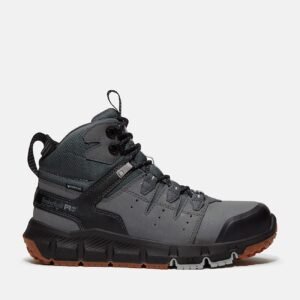 Timberland Men's Tempe 6" Alloy Toe Waterproof Work Boot Medium Grey Leather Style TB0A67G3EJO - Image 1