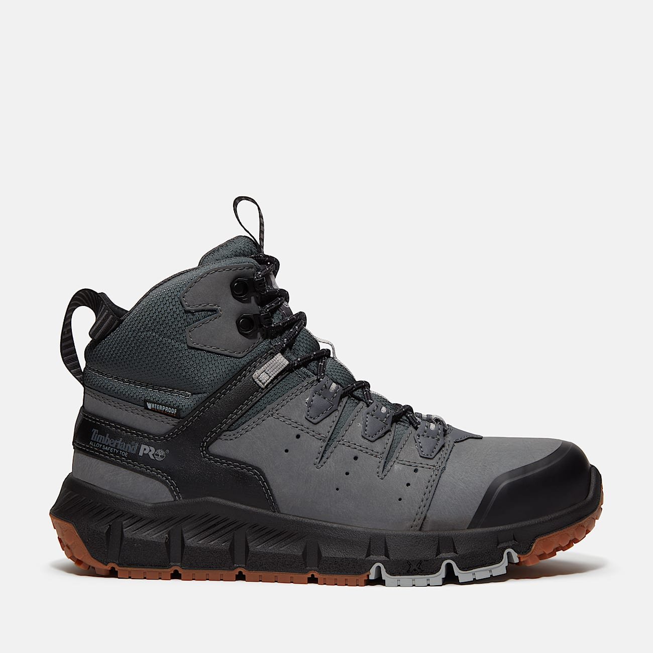 Timberland Men's Tempe 6" Alloy Toe Waterproof Work Boot Medium Grey Leather Style TB0A67G3EJO - Image 1