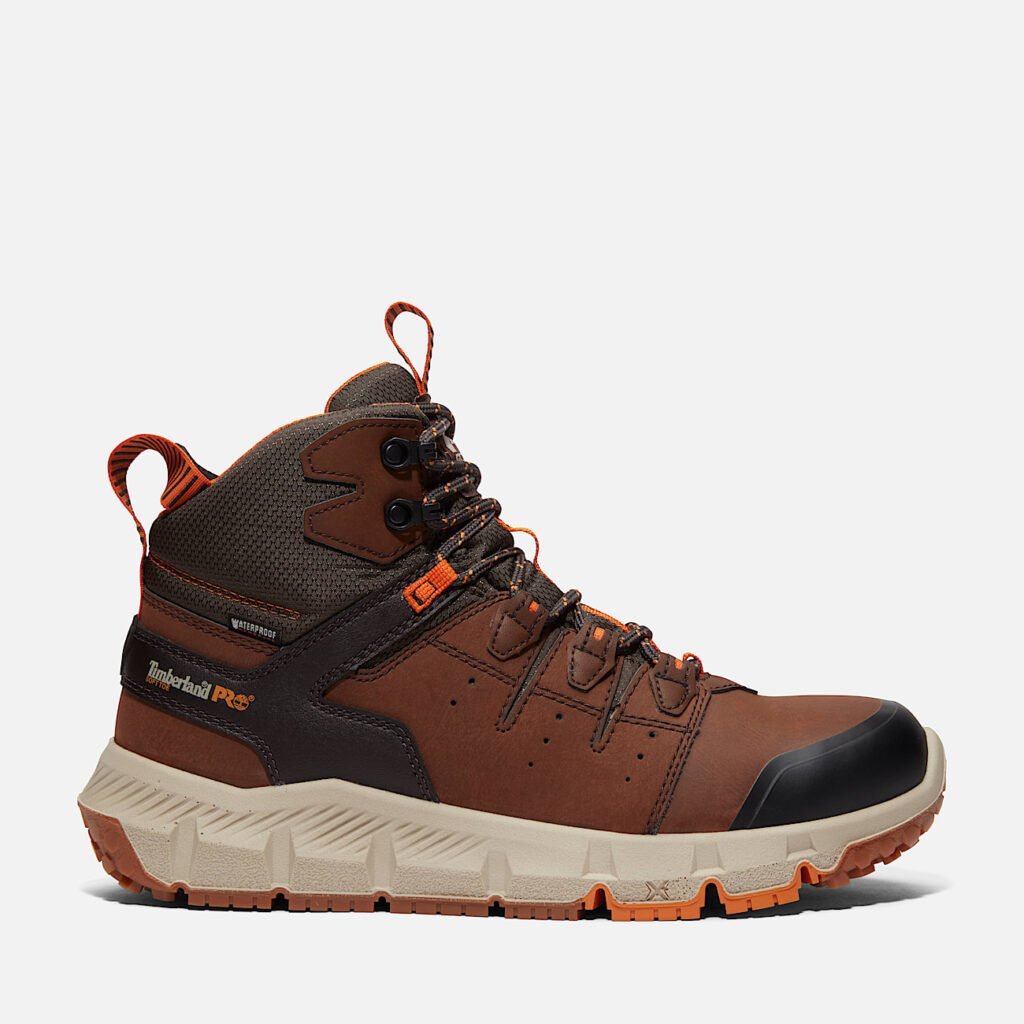 Timberland Men's Tempe 6" Soft Toe Waterproof Work Boot Medium Brown Leather Style TB0A63WQEPB