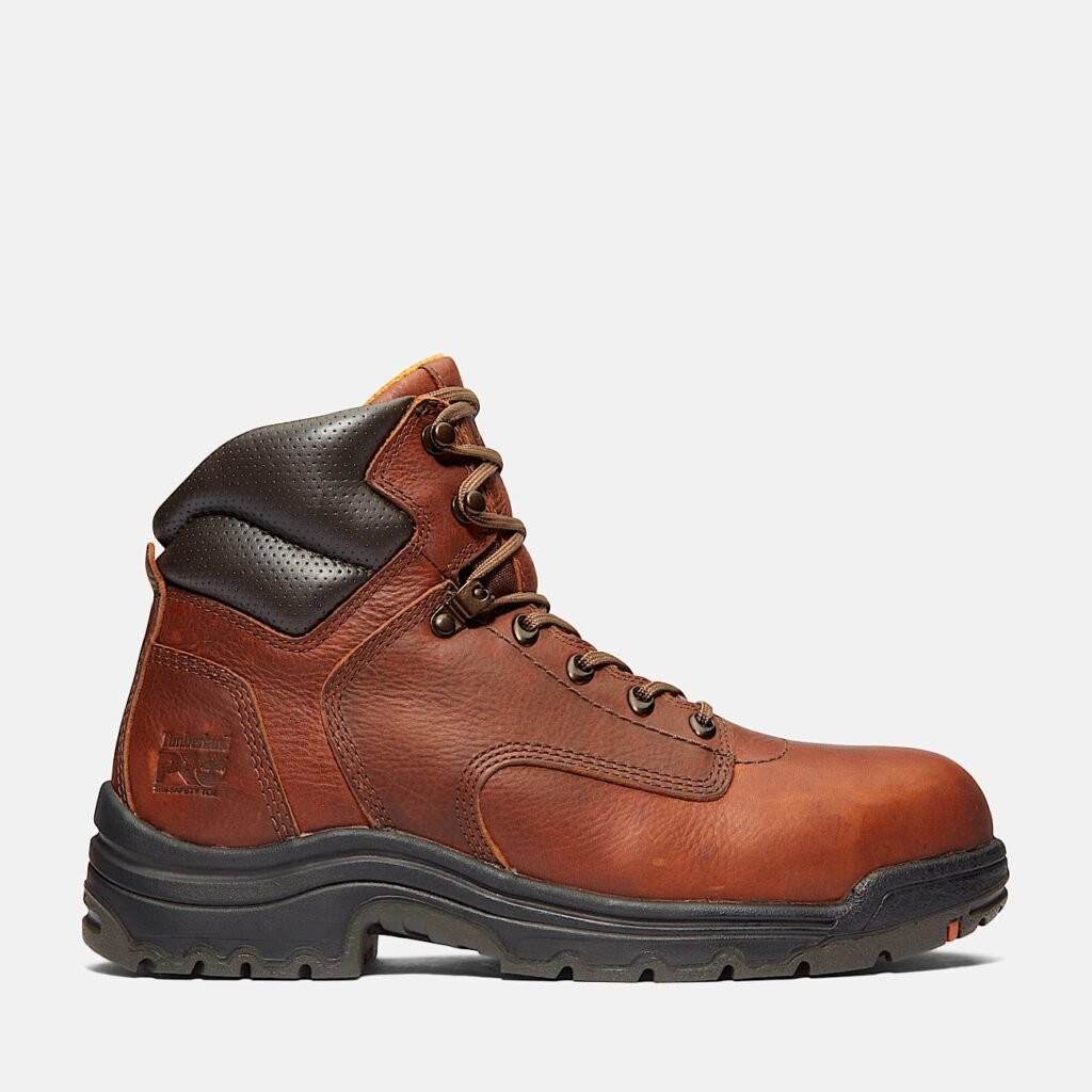 Timberland Men's TiTAN 6" Alloy Toe Work Boot Brown Style TB126063214