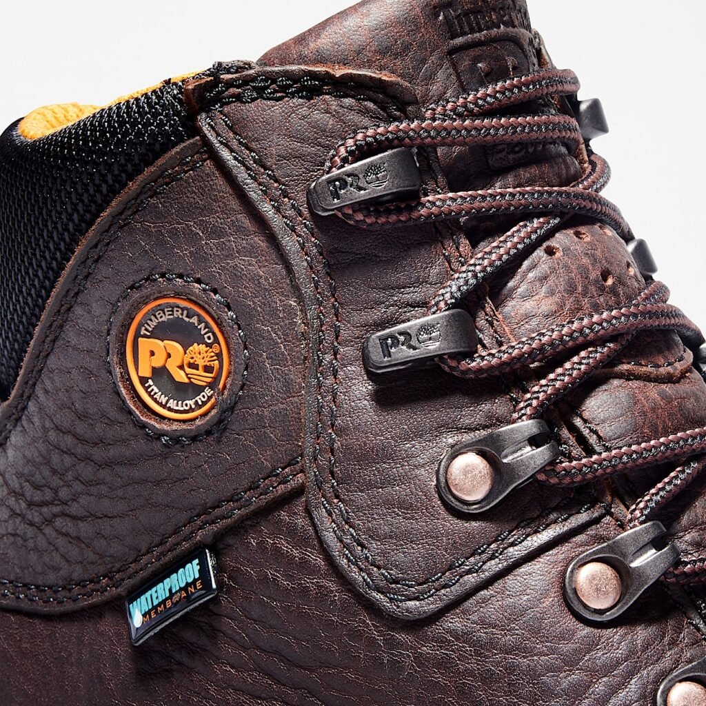 Timberland Men's TiTAN Alloy Toe Waterproof Work Boot Brown Style TB185520214