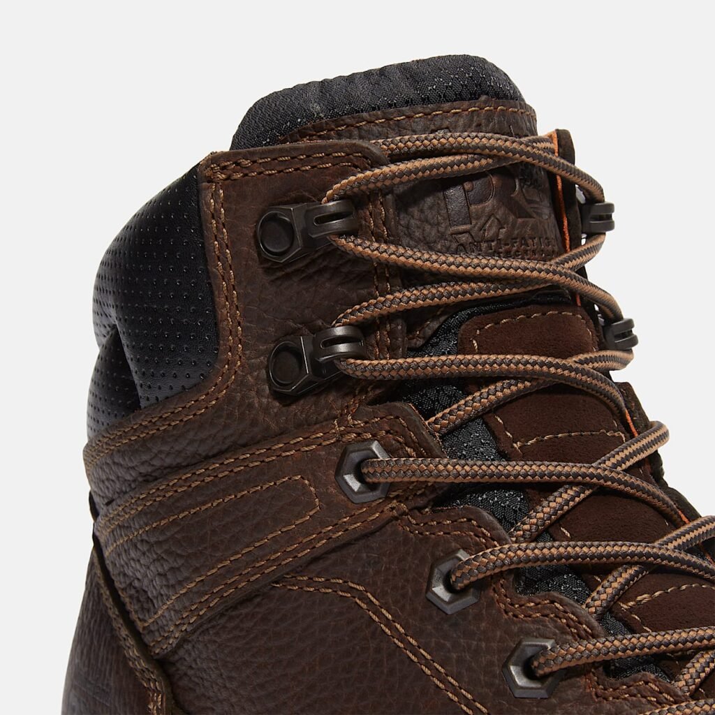 Timberland Men's TiTAN EV Composite Toe Work Boot Dark Brown Full-Grain Style TB0A63JFW01