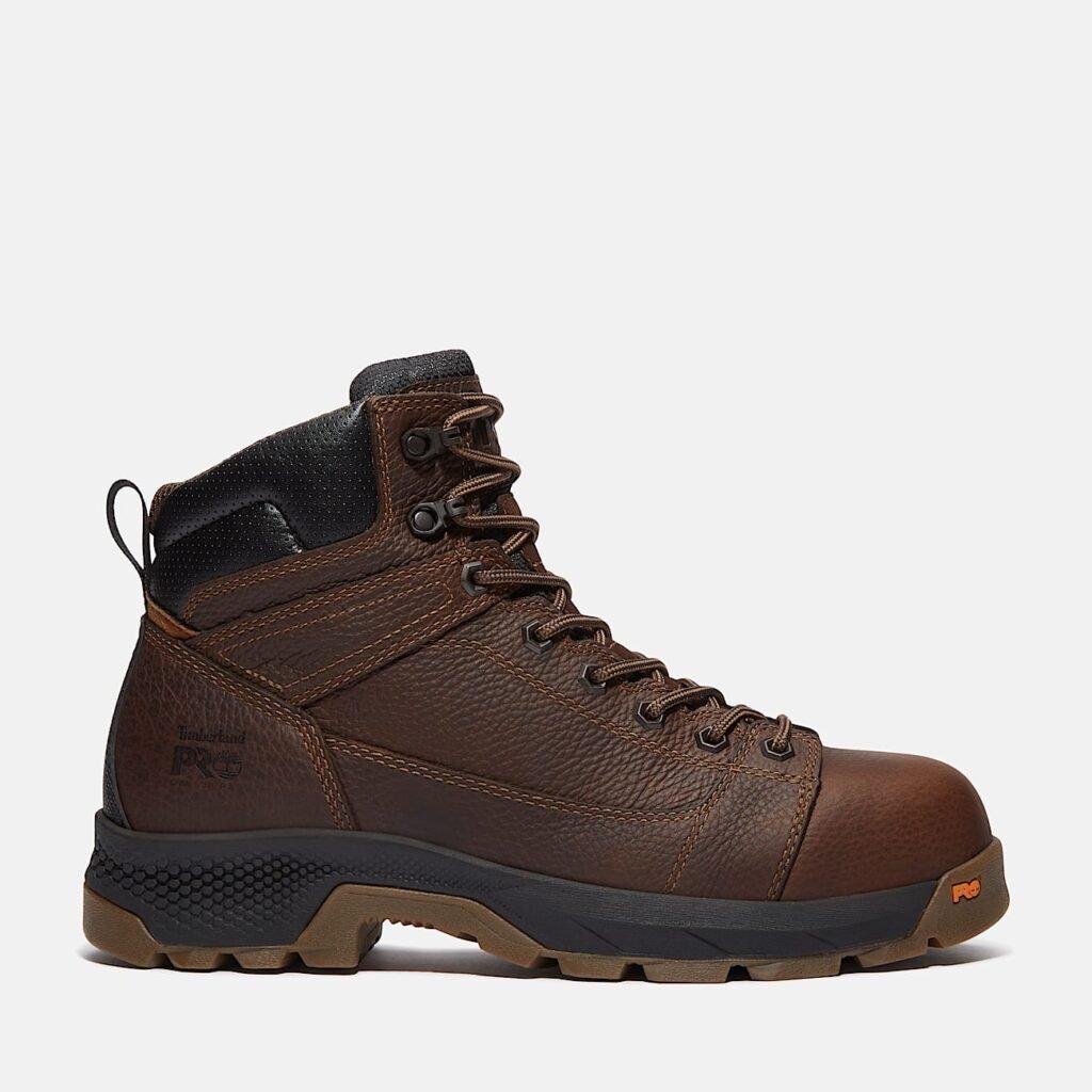 Timberland Men's TiTAN EV Composite Toe Work Boot Dark Brown Full-Grain Style TB0A63JFW01