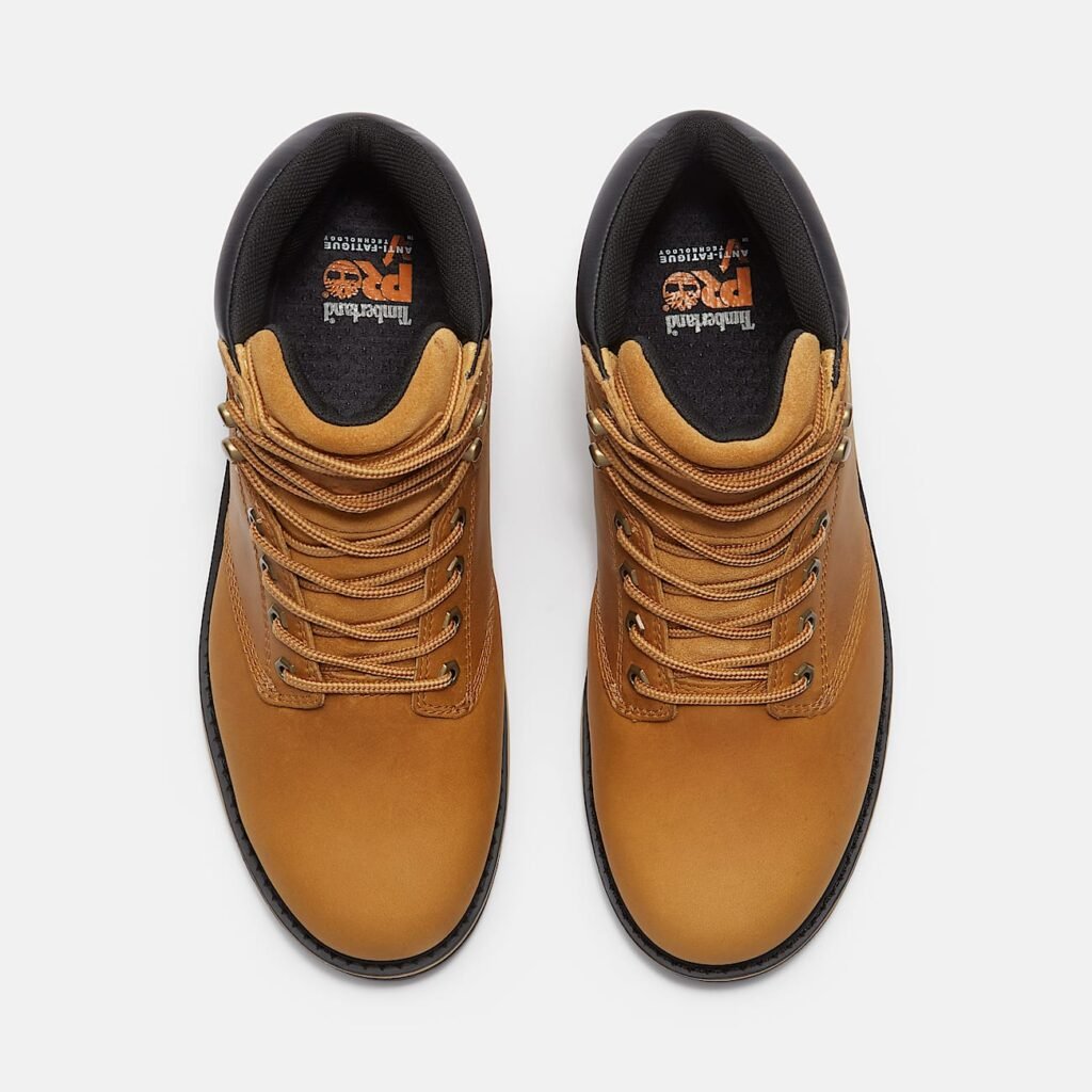 Timberland Men's TiTAN Tasker 6" Alloy-Toe Waterproof Work Boot Wheat Full-Grain Style TB0A43FGEN1