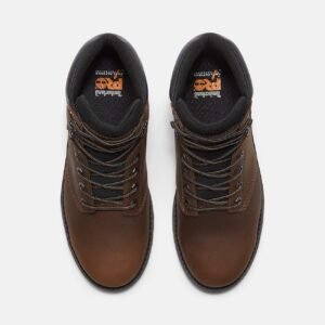 Timberland Men's TiTAN Tasker 6" Alloy-Toe Waterproof Work Boot Brown Full-Grain Style TB0A43FGW01 - Image 2