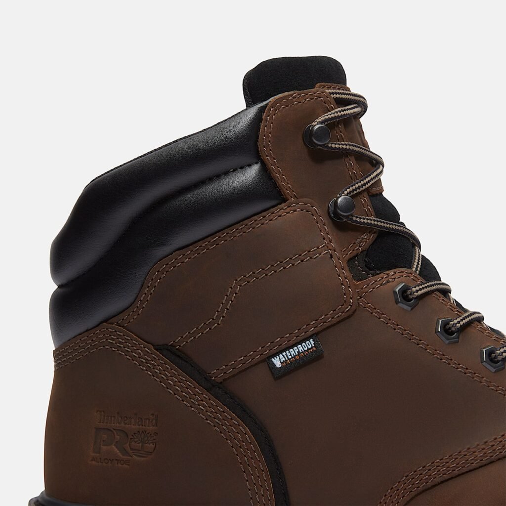 Timberland Men's TiTAN Tasker 6" Alloy-Toe Waterproof Work Boot Brown Full-Grain Style TB0A43FGW01