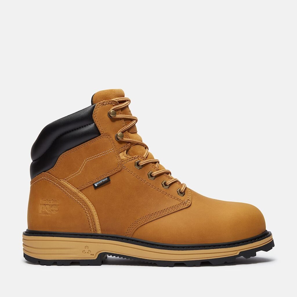 Timberland Men's TiTAN Tasker 6" Alloy-Toe Waterproof Work Boot Wheat Full-Grain Style TB0A43FGEN1
