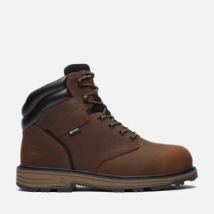 Timberland Men's TiTAN Tasker 6" Alloy-Toe Waterproof Work Boot Brown Full-Grain Style TB0A43FGW01 - Image 1