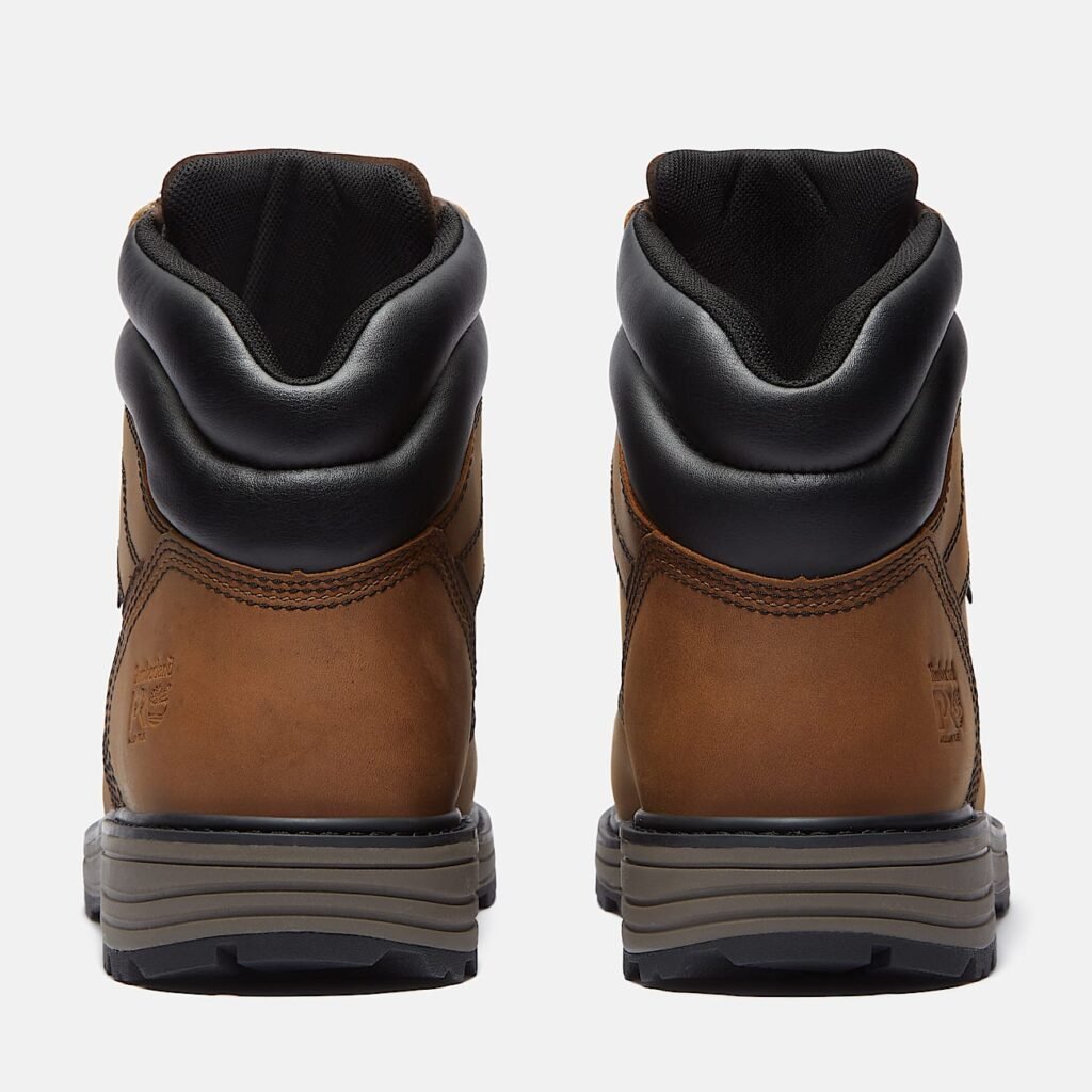 Timberland Men's TiTAN Tasker 6" Alloy-Toe Waterproof Work Boot With Toe Bumper Light Brown Full-Grain Style TB0A2QSEEM8