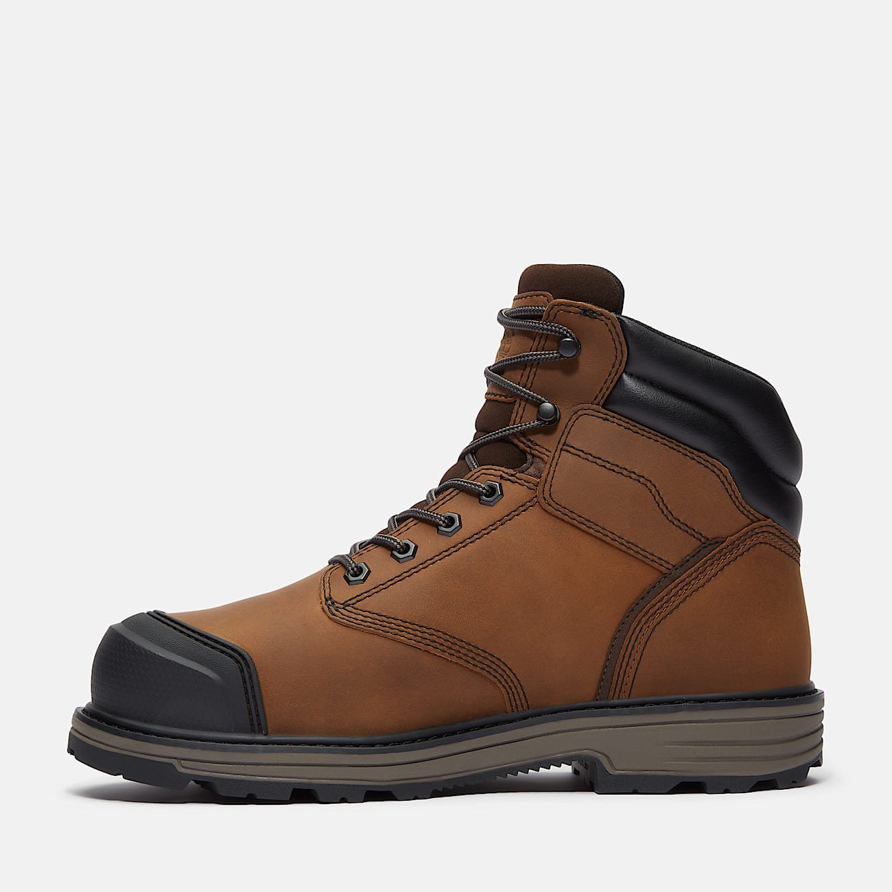 Timberland Men's TiTAN Tasker 6" Alloy-Toe Waterproof Work Boot With Toe Bumper Light Brown Full-Grain Style TB0A2QSEEM8 - Image 6