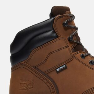 Timberland Men's TiTAN Tasker 6" Alloy-Toe Waterproof Work Boot With Toe Bumper Light Brown Full-Grain Style TB0A2QSEEM8 - Image 7