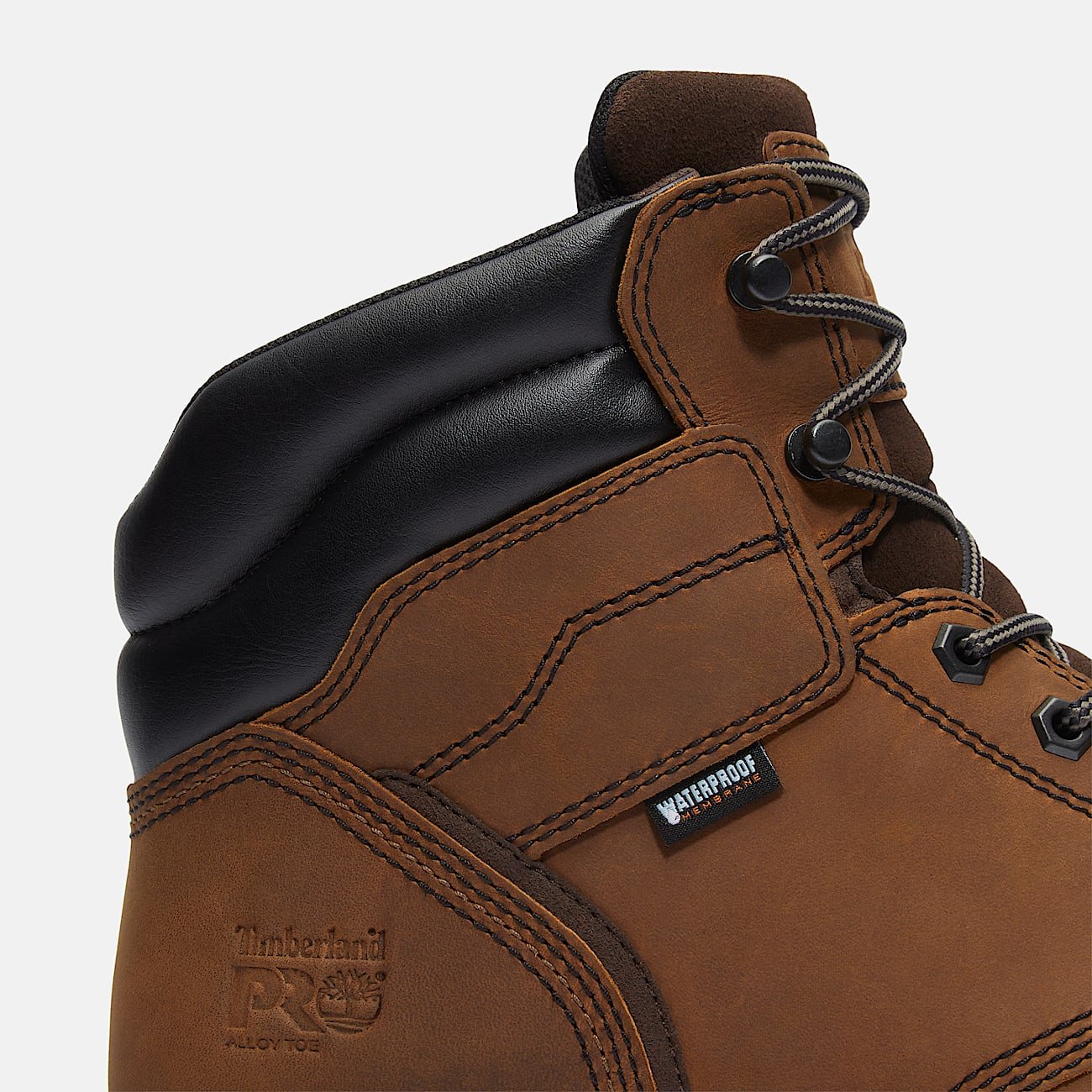Timberland Men's TiTAN Tasker 6" Alloy-Toe Waterproof Work Boot With Toe Bumper Light Brown Full-Grain Style TB0A2QSEEM8 - Image 7