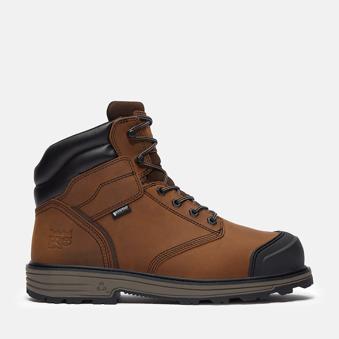 Timberland Men's TiTAN Tasker 6" Alloy-Toe Waterproof Work Boot With Toe Bumper Light Brown Full-Grain Style TB0A2QSEEM8 - Image 1