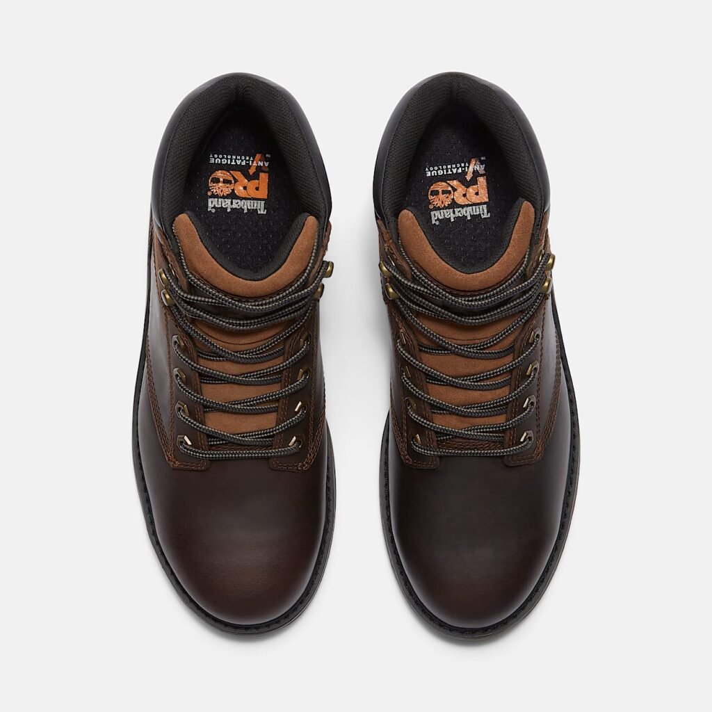 Timberland Men's TiTAN Tasker 6" Alloy-Toe Work Boot Dark Brown Full-Grain Style TB0A416GW01