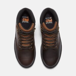 Timberland Men's TiTAN Tasker 6" Alloy-Toe Work Boot Dark Brown Full-Grain Style TB0A416GW01 - Image 2