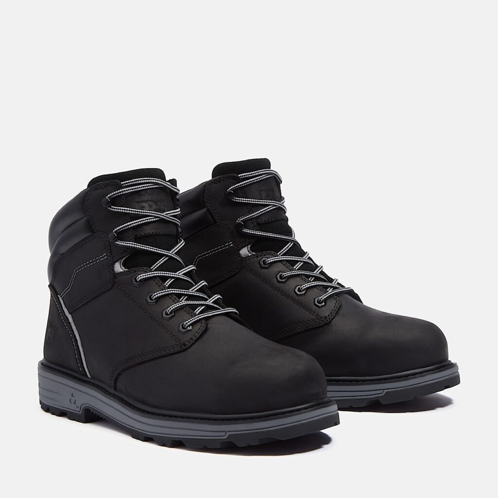Timberland Men's TiTAN Tasker 6" Alloy-Toe Work Boot Black Full-Grain Style TB0A416GW02
