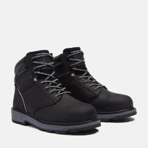 Timberland Men's TiTAN Tasker 6" Alloy-Toe Work Boot Black Full-Grain Style TB0A416GW02 - Image 4