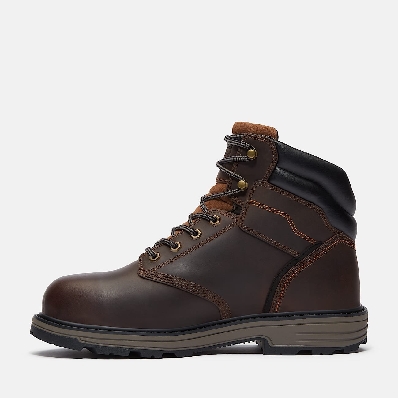 Timberland Men's TiTAN Tasker 6" Alloy-Toe Work Boot Dark Brown Full-Grain Style TB0A416GW01 - Image 6