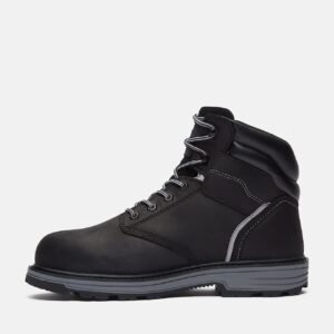 Timberland Men's TiTAN Tasker 6" Alloy-Toe Work Boot Black Full-Grain Style TB0A416GW02 - Image 6